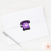 Hotline Paars Ronde Sticker (Envelop)