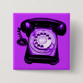 Hotline Paars Vierkante Button 5,1 Cm (Voorkant)