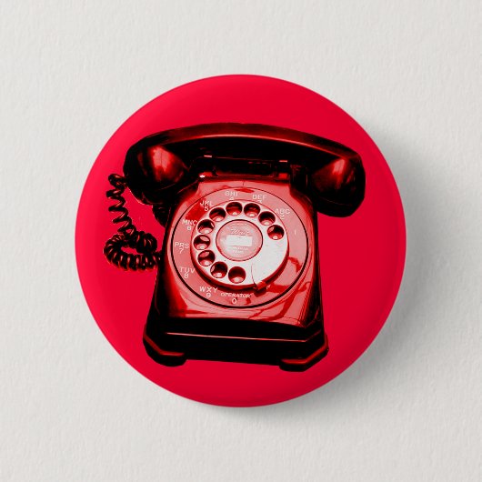 Hotline Red Ronde Button 5,7 Cm (Voorkant)