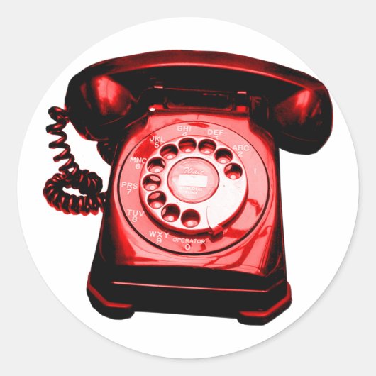 Hotline Red Ronde Sticker (Voorkant)
