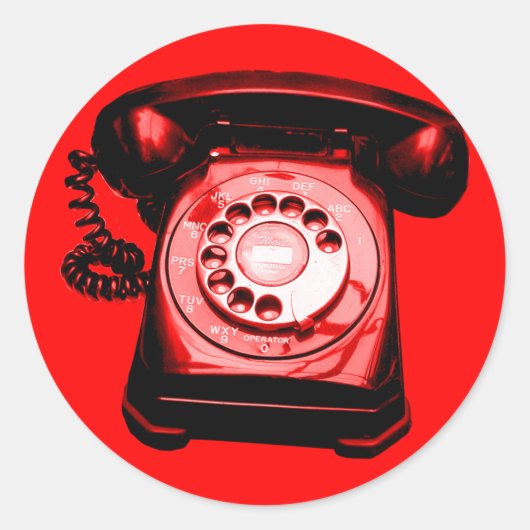 Hotline Red Ronde Sticker (Voorkant)