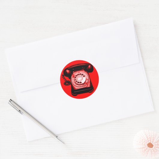 Hotline Red Ronde Sticker (Envelop)
