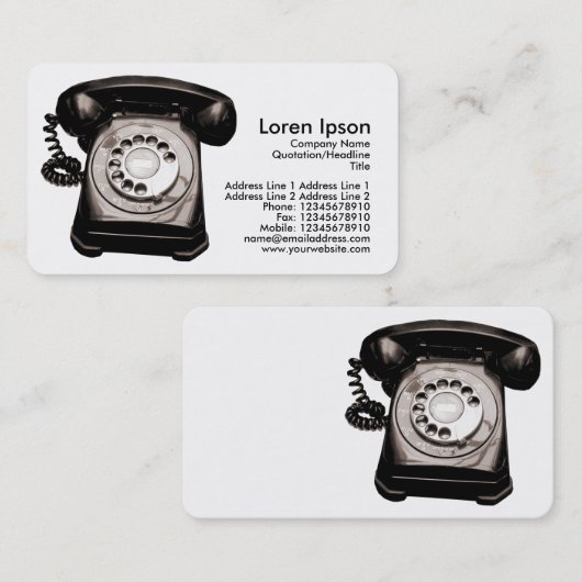 Hotline Visitekaartje (Voorkant / Achterkant)