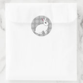 Hotot Rabbit Ronde Sticker (Tas)