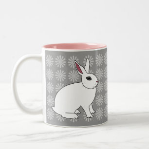 Hotot Rabbit Tweekleurige Koffiemok