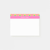 HotPink2 Blauwgroen ananas LG Chevron Name Monogra Post-it® Notes (Voorkant)