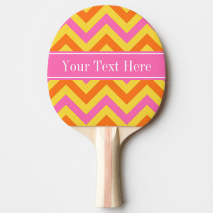 HotPink Pineapple Pumpkin LG Chevron Name Monogram Tafeltennisbatje