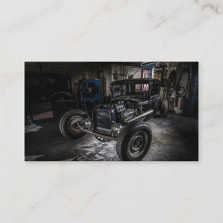 Hotrod in een Visitekaartje Garage