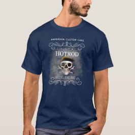 Hotrod Ratrod Unreal Builders Skull Mechanic Smoky T-shirt