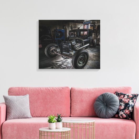 Hotrod verpakt canvas (Insitu (Woonkamer))