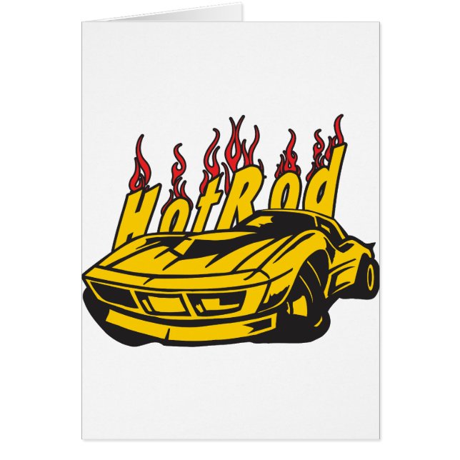Hotrod Vette Flames (Voorkant)
