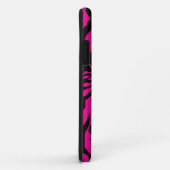 Hotroze en zwarte Zebra Print Phone Case (Achterkant/rechts)