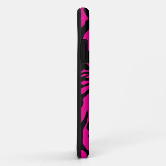 Hotroze en zwarte Zebra Print Phone Case (Achterkant/rechts)