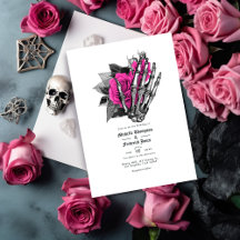 Hotroze Floral gothic Wedding QR Code