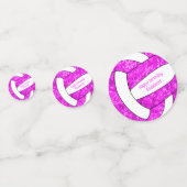 hotroze giry volleybal verjaardag aangepast confetti (Voorkanten)