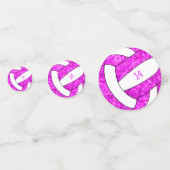 hotroze giry volleybal verjaardag aangepast confetti (Achterkanten)