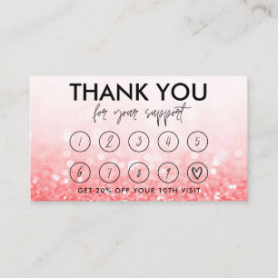 Hotroze Makeup Hair Bedankt Loyalty-kaart Visitekaartje