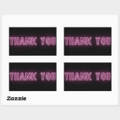 Hotroze Neon Sign Trendy Dank je Rechthoekige Sticker (Vel)