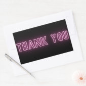 Hotroze Neon Sign Trendy Dank je Rechthoekige Sticker (Envelop)