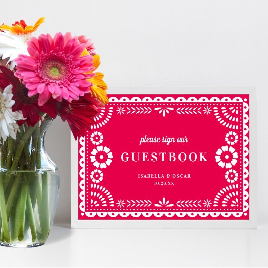 Hotroze papel Picado Weddenschap Poster