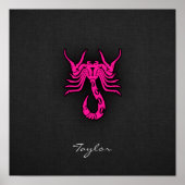 Hotroze Scorpio Scorpion Zodiac Sign Poster (Voorkant)