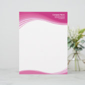 Hotroze Waves briefhead Briefhoofd Ontwerp (Staand voorkant)