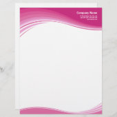 Hotroze Waves briefhead Briefhoofd Ontwerp (Voorkant / Achterkant)