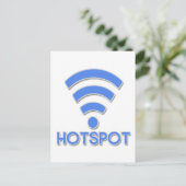 Hotspot Wifi Person Briefkaart (Staand voorkant)