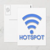 Hotspot Wifi Person Briefkaart (Voorkant / Achterkant)