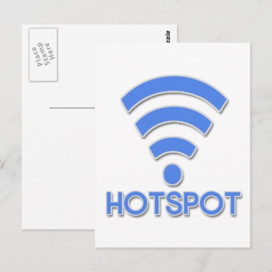 Hotspot Wifi Person Briefkaart (Voorkant / Achterkant)
