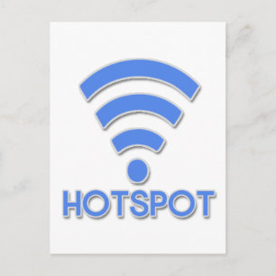 Hotspot Wifi Person Briefkaart