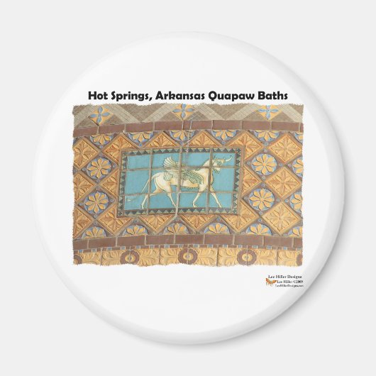 HotSprings, AR Quapaw Dome Tegels II Gifts Apparel Magneet (Voorkant)