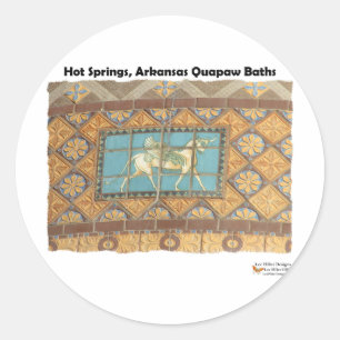 HotSprings, AR Quapaw Dome Tegels II Gifts Apparel Ronde Sticker