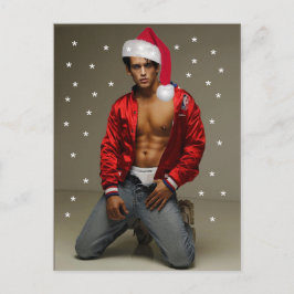 Hotste Hunks op de Planet Buff Santa Briefkaart