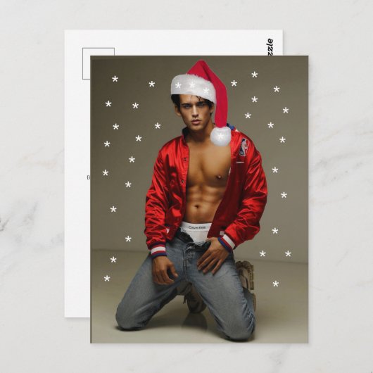 Hotste Hunks op het Planet Buff Santa Briefkaart (Voorkant / Achterkant)