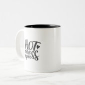 hotste-rommeltje tweekleurige koffiemok (Voorkant links)