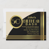 Hotsy Totsy 1920s Style 50th Birthday Party Invite Kaart (Voorkant)