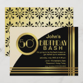 Hotsy Totsy 1920s Style 50th Birthday Party Invite Kaart (Voorkant / Achterkant)