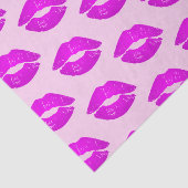 Hotte Lippen Roze Kus Lippenstift Afdruk Tissuepapier (Detail)