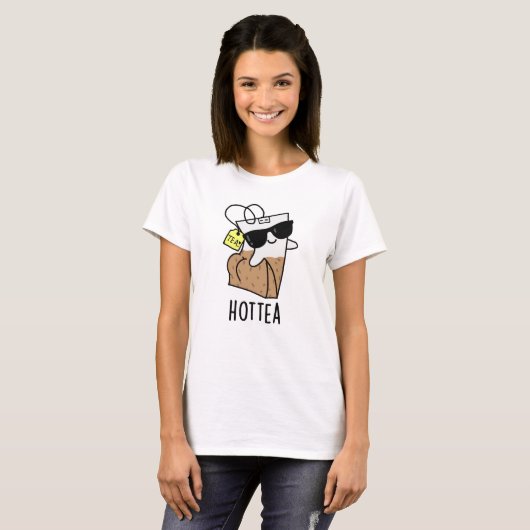 Hottea Grappige Hot Tea Pun T-shirt (Voorkant volledig)