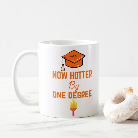 Hotter door één graad Afstuderen koffie Mok (Met donut)