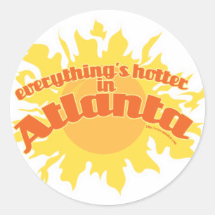Hotter in Atlanta Ronde Sticker