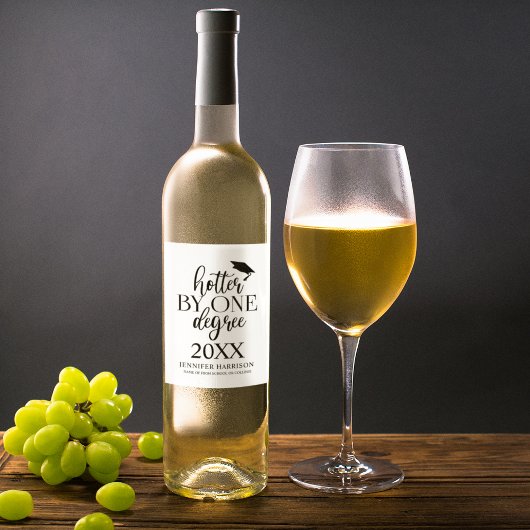 Hotter in één graad | Afstuderen Wijnlabel Wijn Etiket