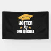 Hotter op één graad Funny Afstuderen studenten Spandoek (Horizontaal)