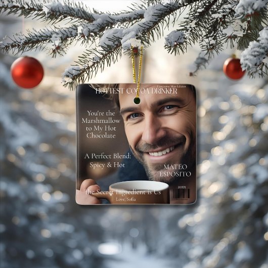 Hottest Cocoa Drinker magazine boyfriend Keramisch Ornament