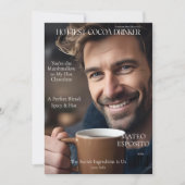 Hottest Cocoa Drinker Magazine Cover Feestdagenkaart (Voorkant)