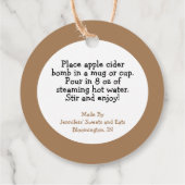 Hottest Herfst Drink | Apple Cider Bomb-Labels Bedankjes Labels (Achterkant)