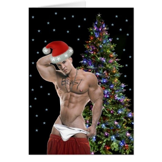 Hottest Hunk-kerstkaart (Voorkant)