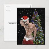 Hottest Hunk-kerstkaart Briefkaart (Voorkant / Achterkant)