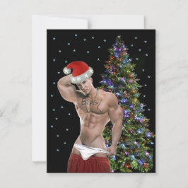 Hottest Hunk-kerstkaart Briefkaart
